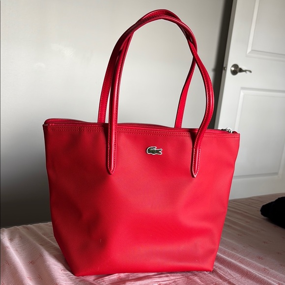 Lacoste Red Tote Bag - Picture 1 of 3